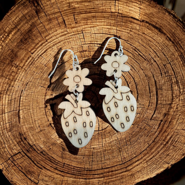 Strawberry Daisy Earrings