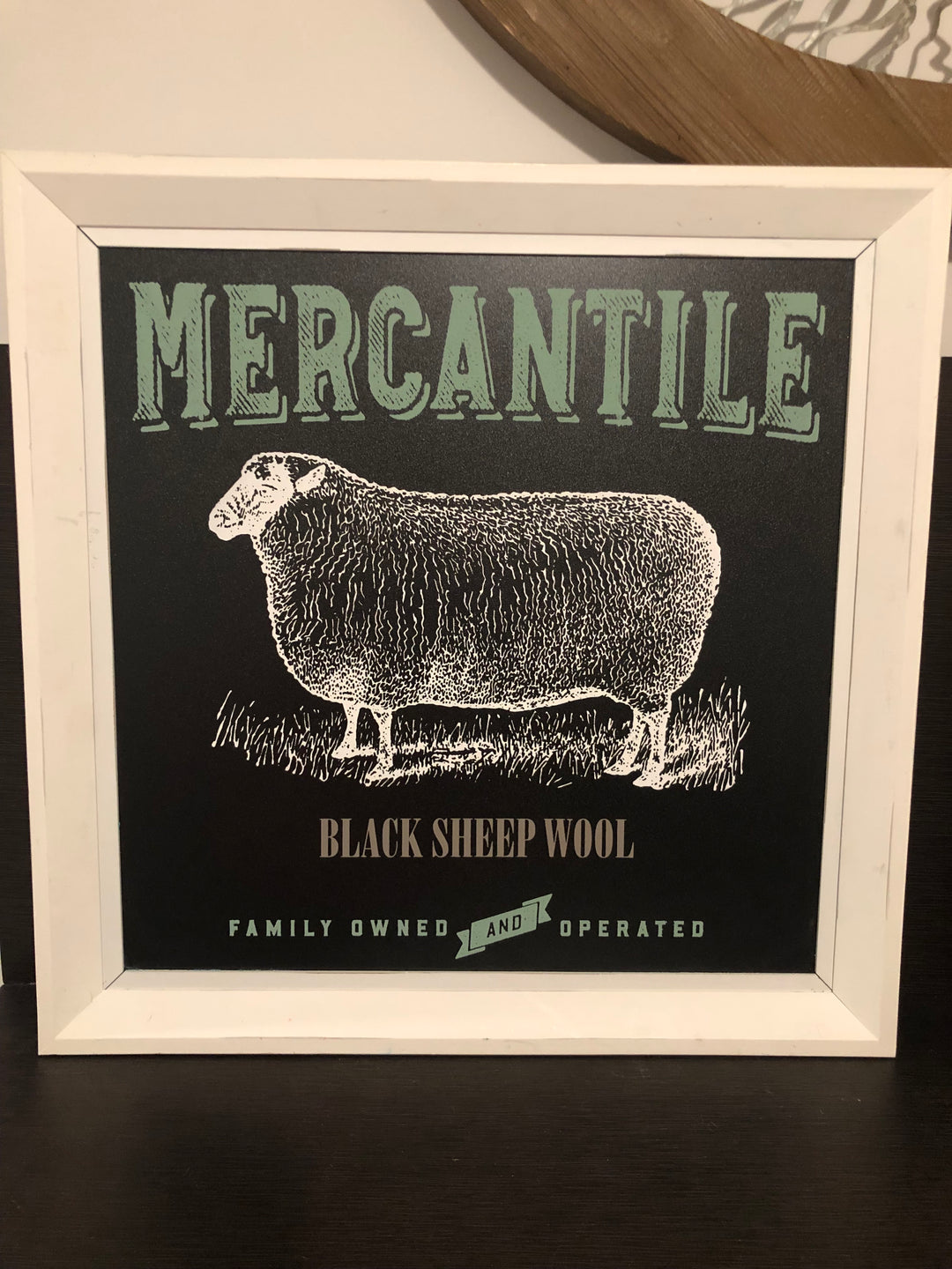 Mercantile chalkboard sign 18x18