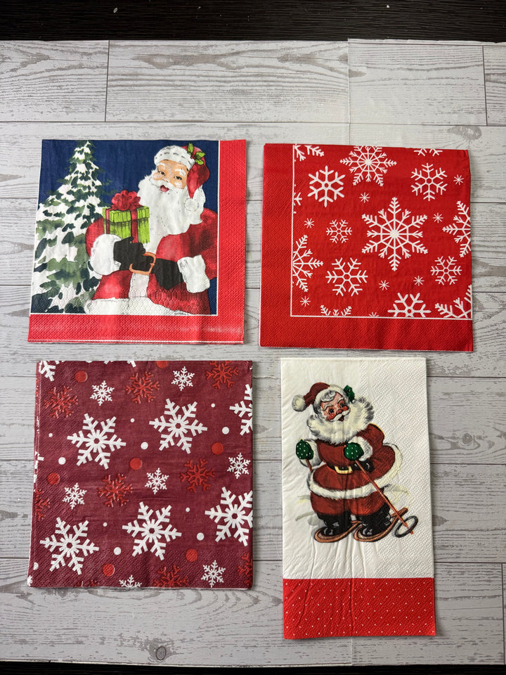 Santa snowflake napkin bundle