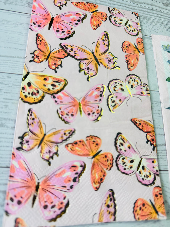 Butterfly floral napkin bundle