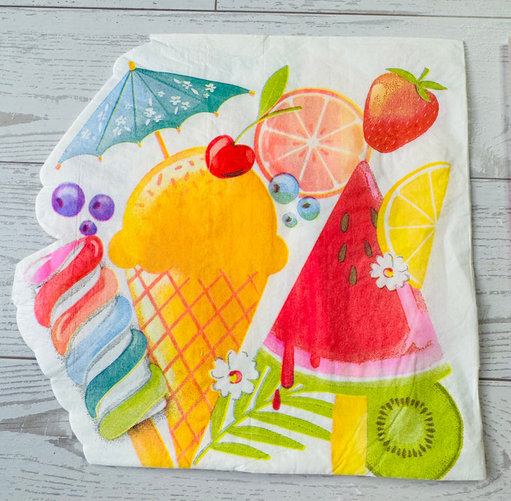 Fruit & Popsicle napkin bundles section