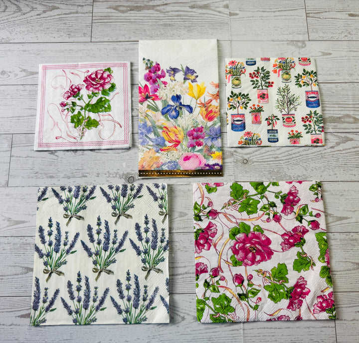 Flower garden napkin bundle