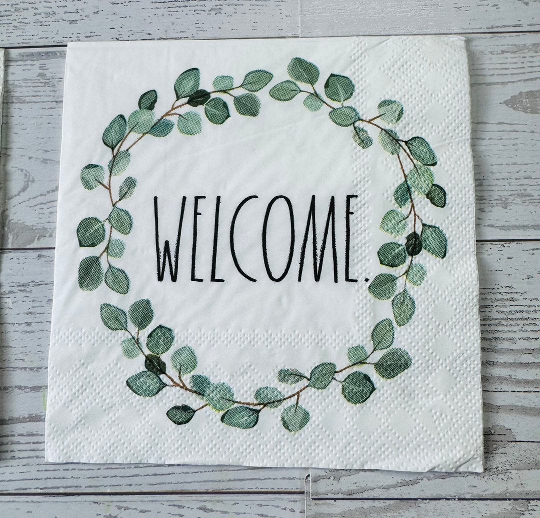 Succulent and floral napkin bundle
