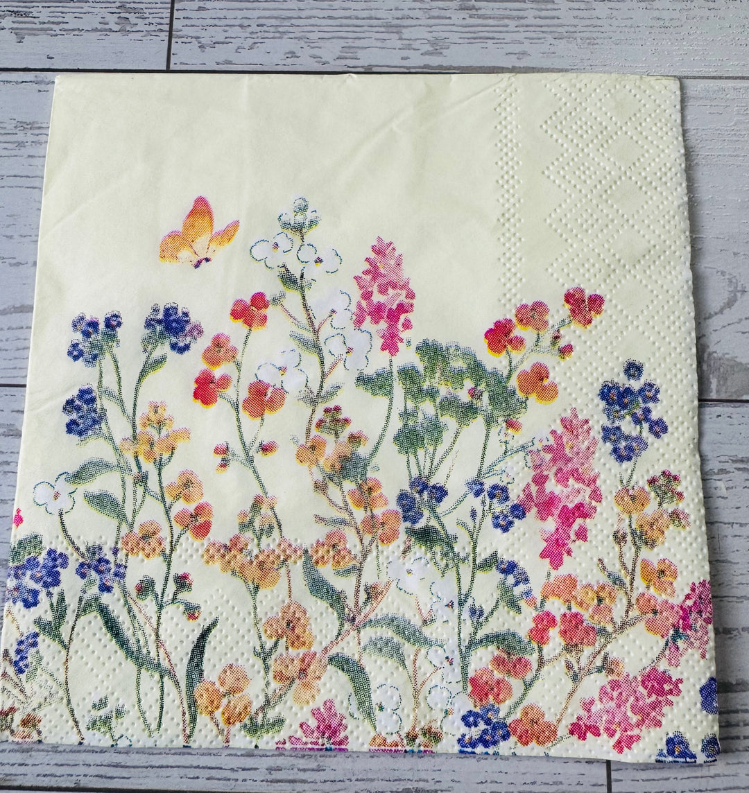 Succulent and floral napkin bundle