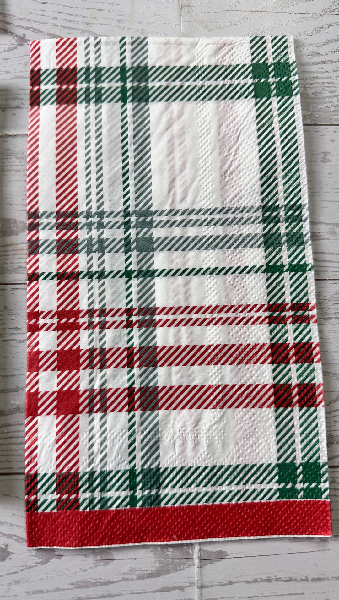 Poinsettia and plaid napkin bundle