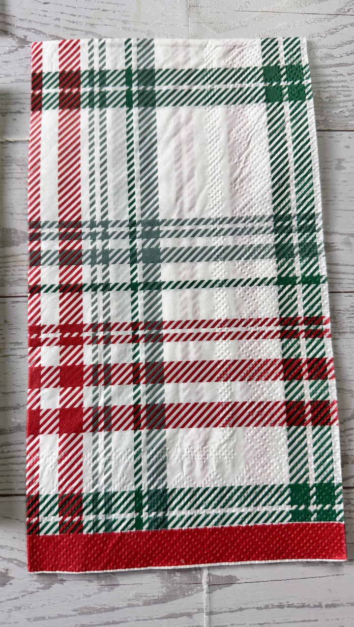Poinsettia and plaid napkin bundle