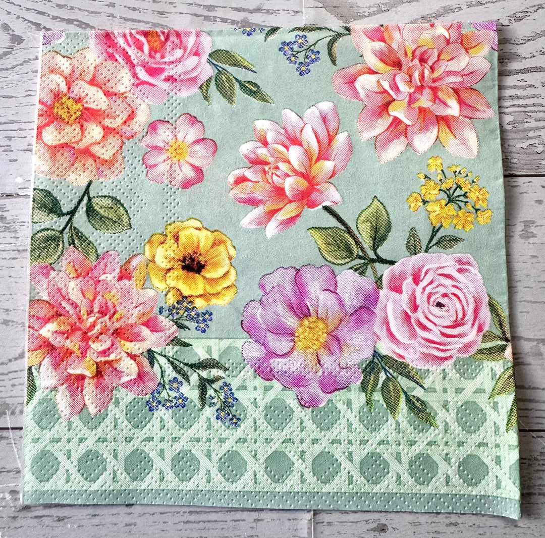 Succulent and floral napkin bundle