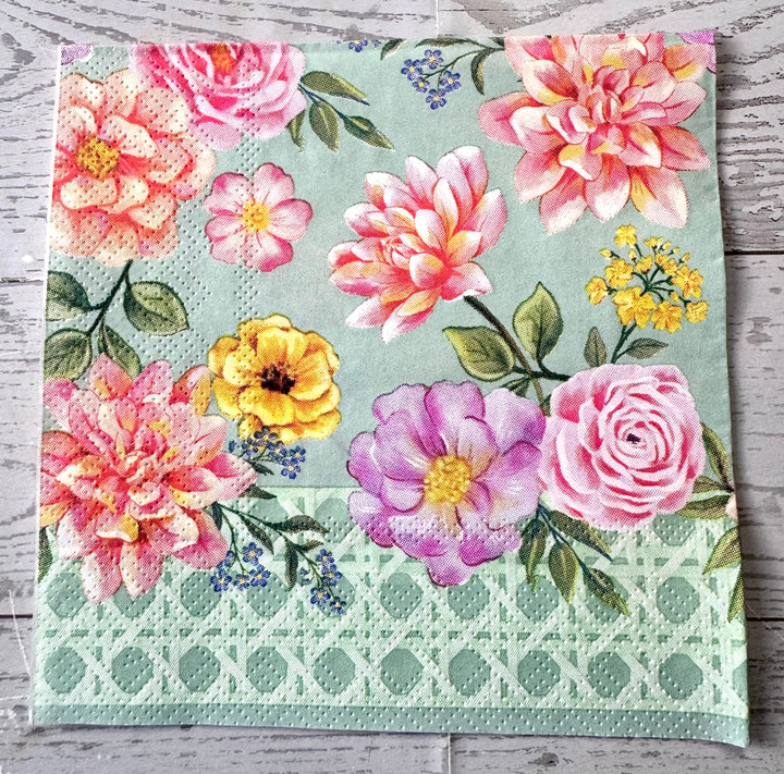 Succulent and floral napkin bundle