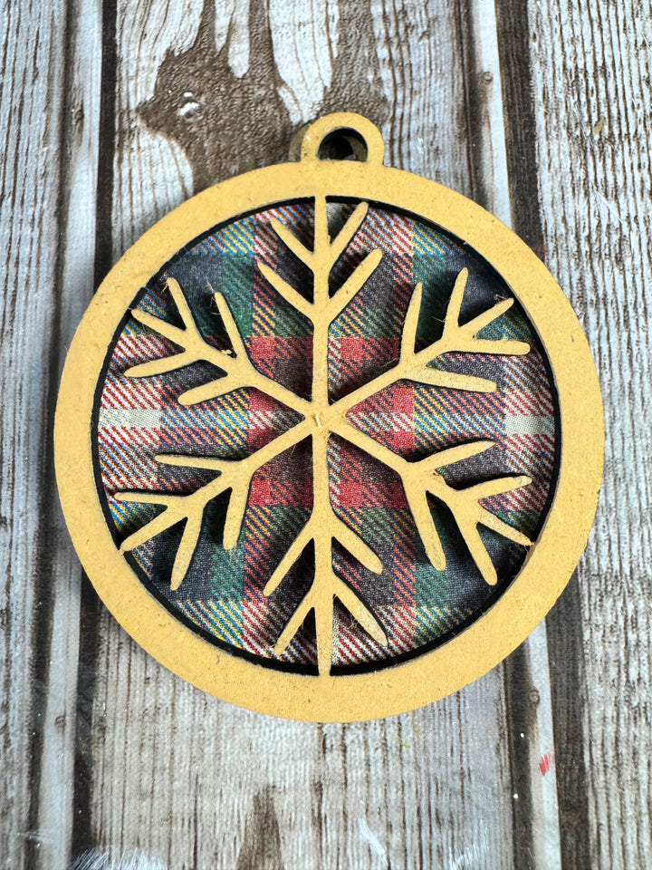 Layered Snowflake ornament set of 4