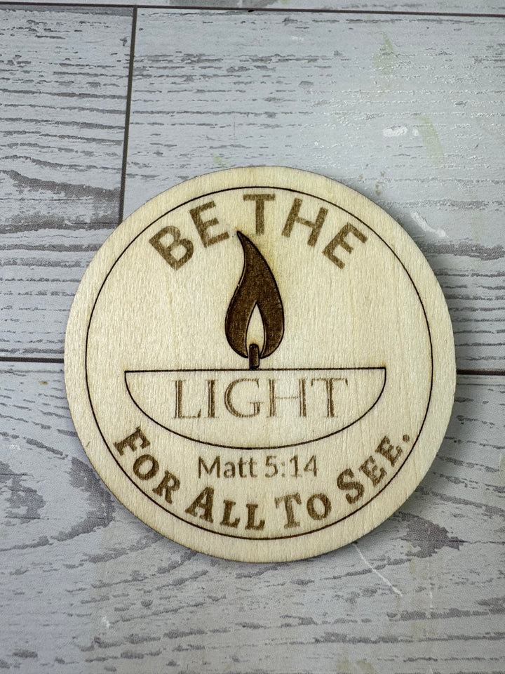 Be The Light car coaster or car charm