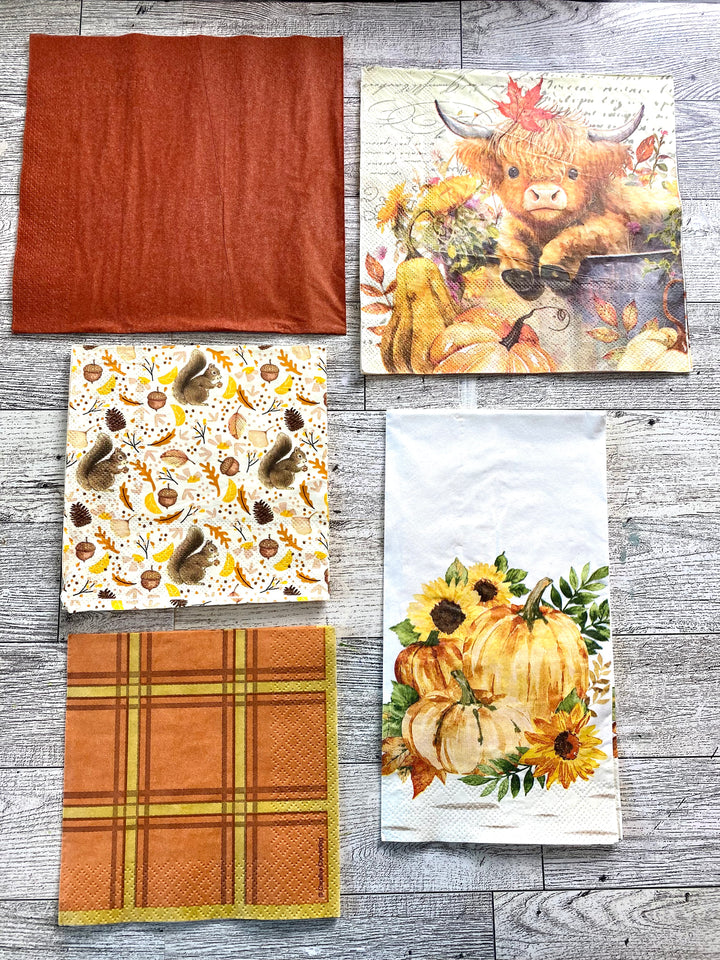 Highland Cow Fall Napkin Bundle