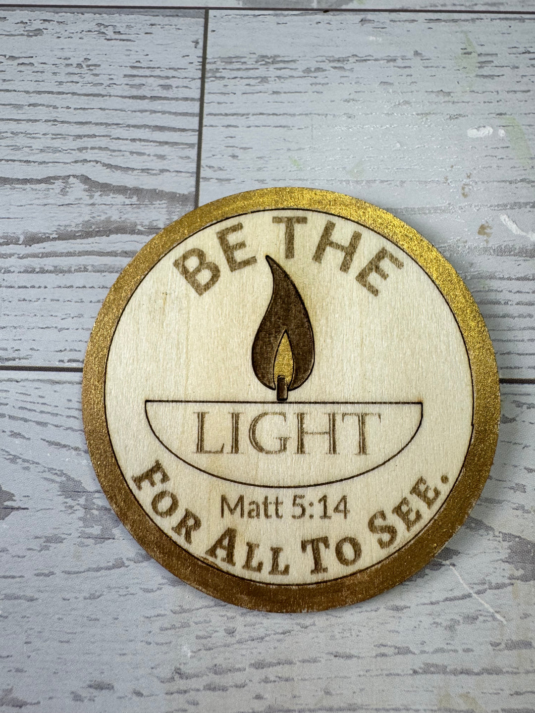 Be The Light car coaster or car charm
