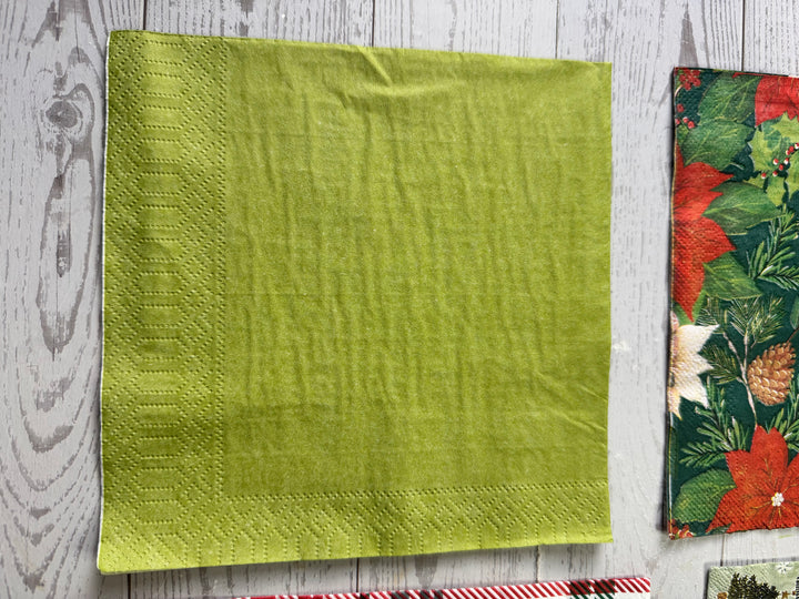 Poinsettia and plaid napkin bundle