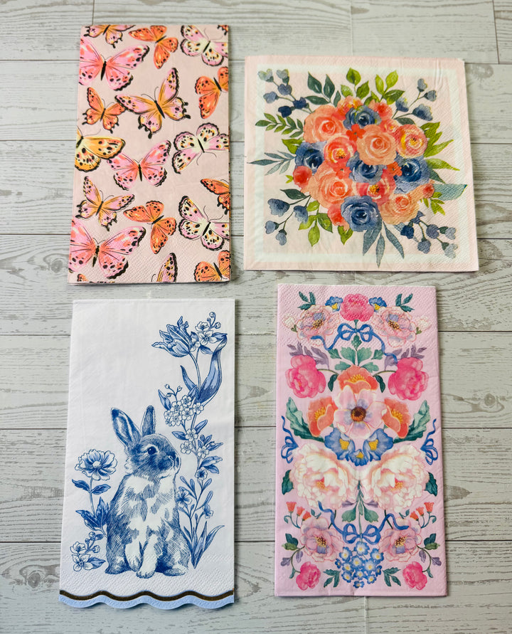 Butterfly floral napkin bundle