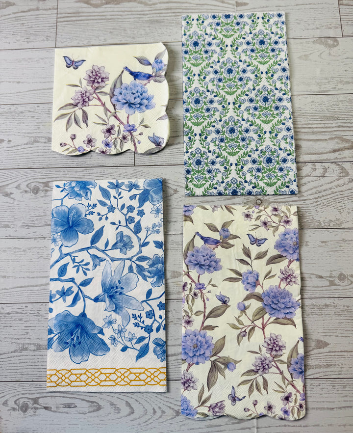 Blue Floral napkin bundle
