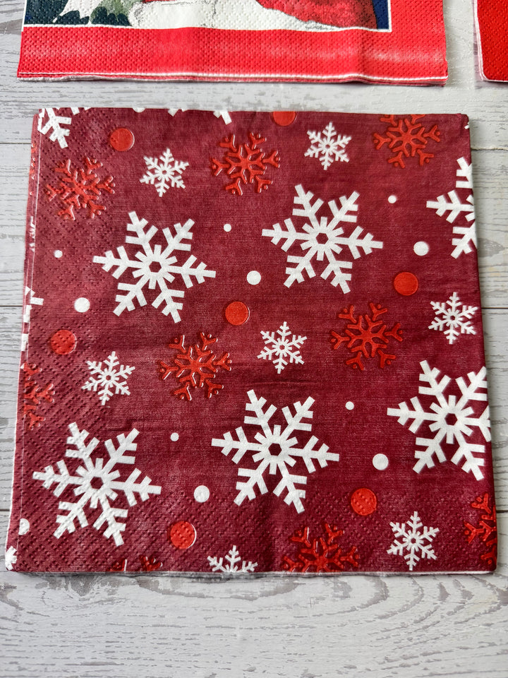 Santa snowflake napkin bundle