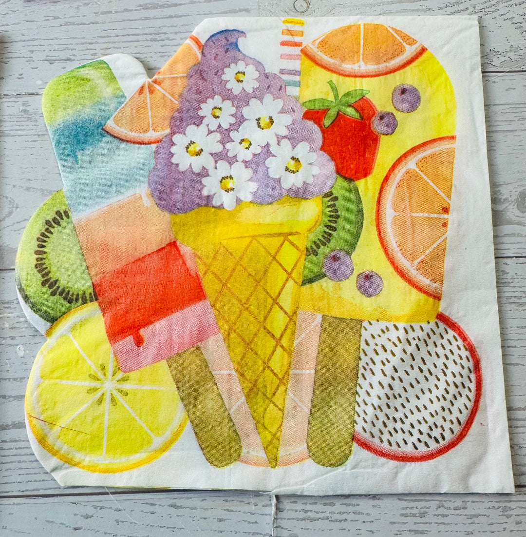 Fruit & Popsicle napkin bundles section