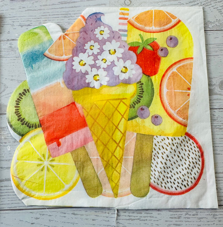 Fruit & Popsicle napkin bundles section