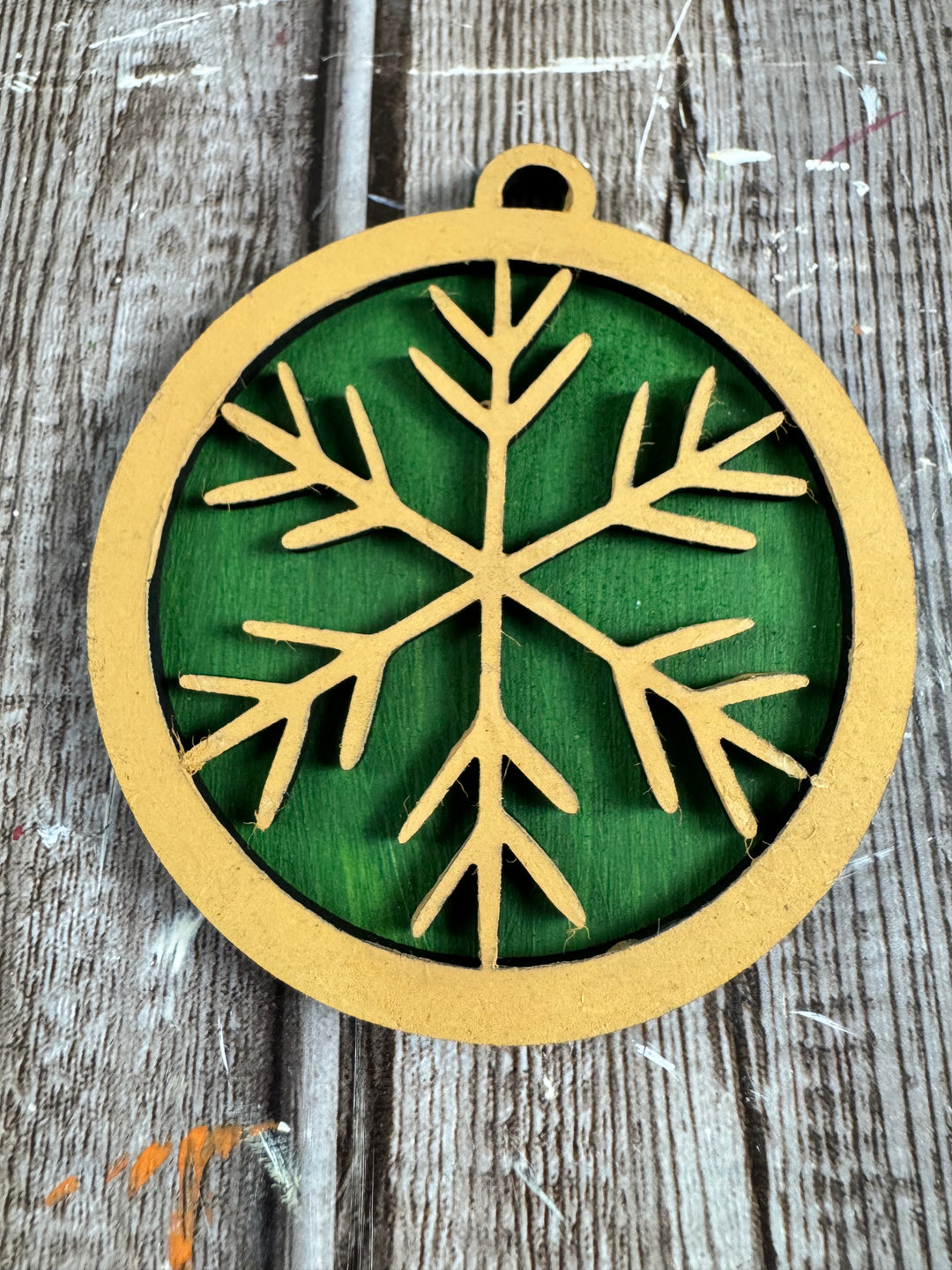 Layered Snowflake ornament set of 4