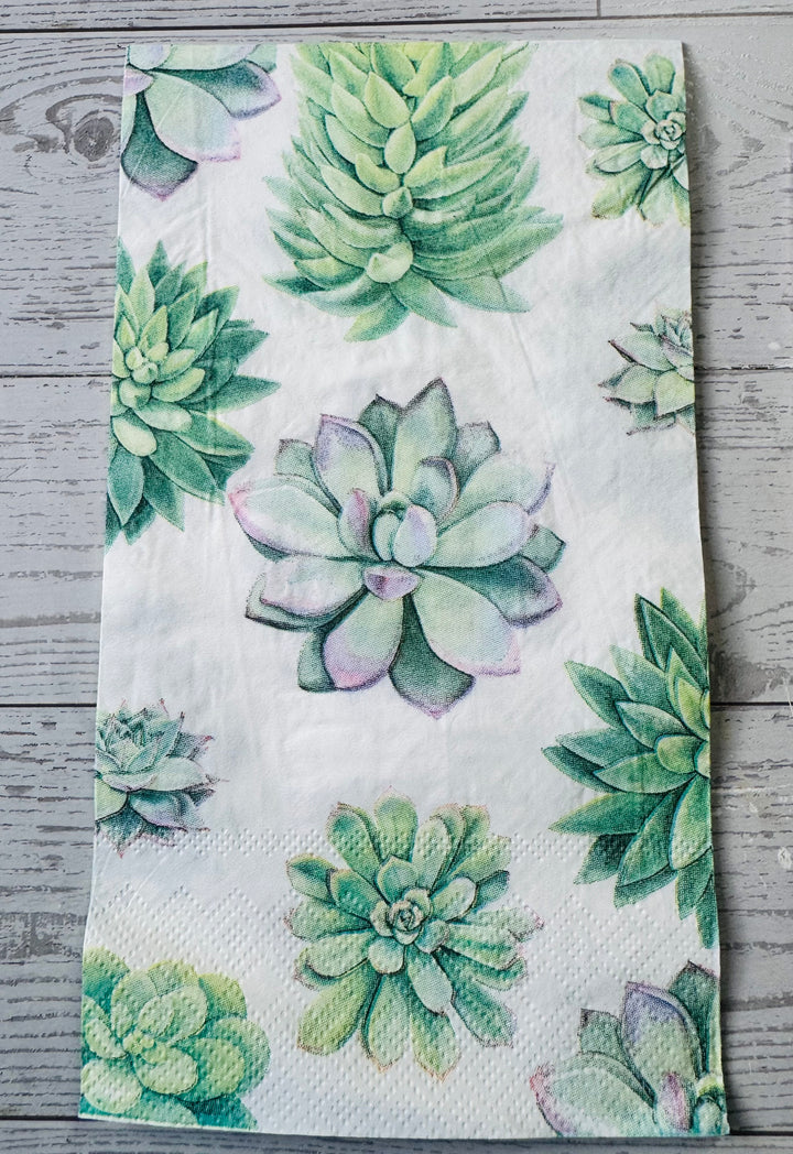 Succulent and floral napkin bundle