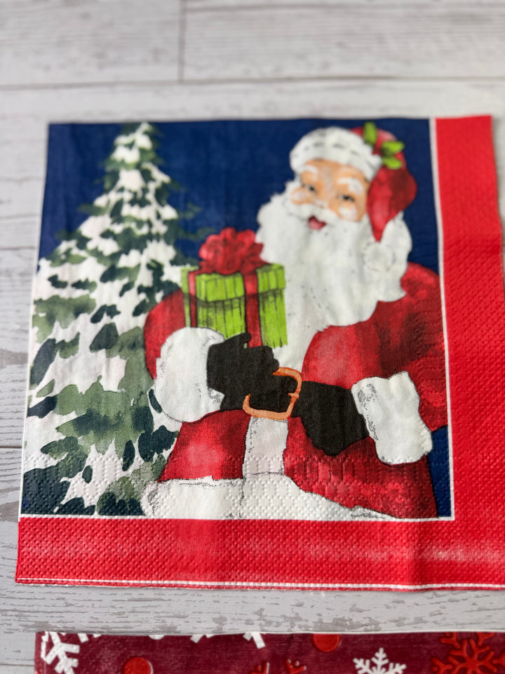 Santa snowflake napkin bundle