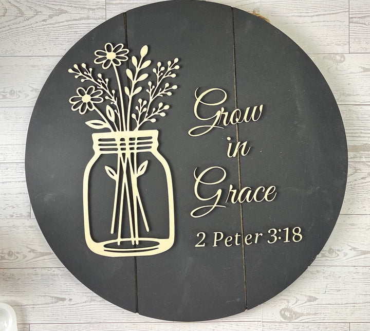 Grow in Grace Mason Jar