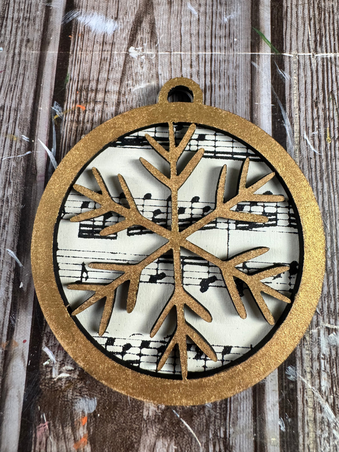Layered Snowflake ornament set of 4