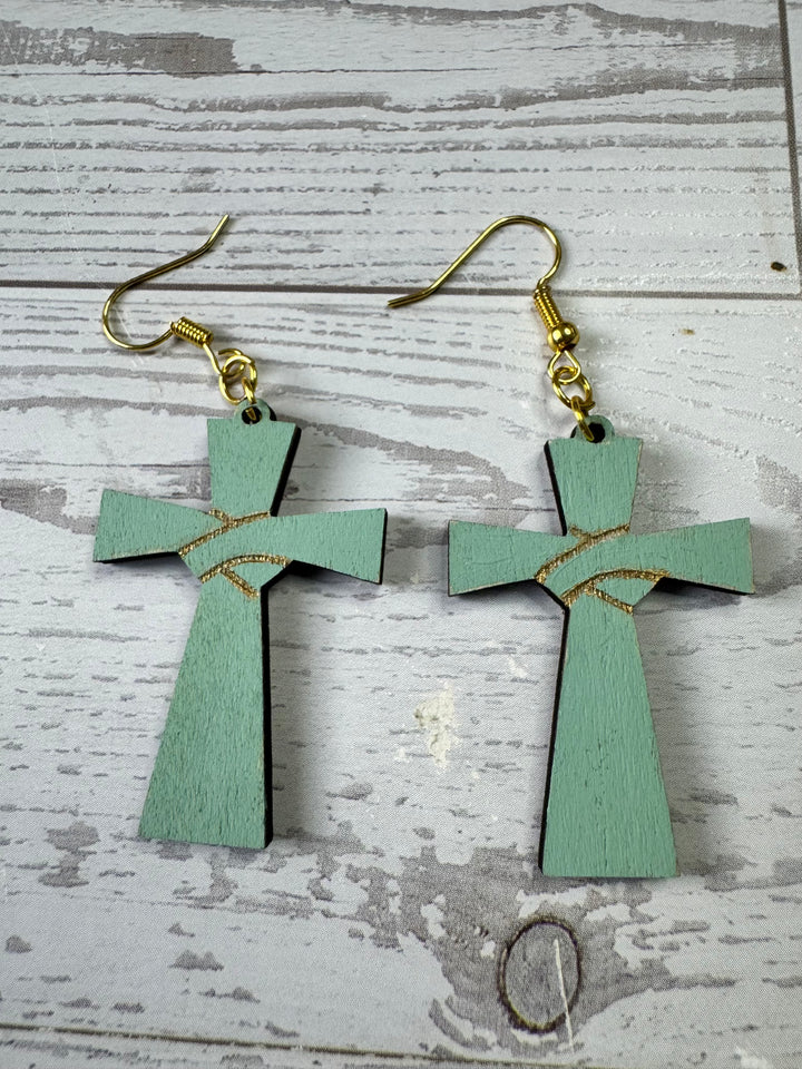 Grace upon Grace cross earrings