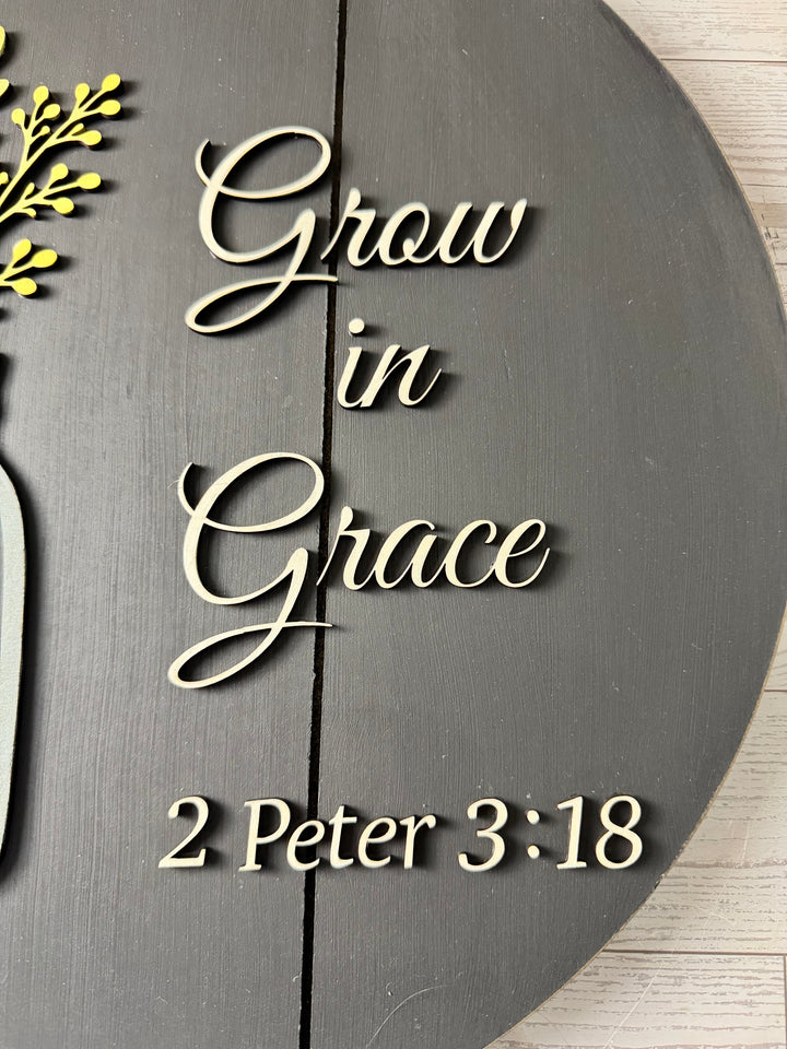 Grow in Grace Mason Jar