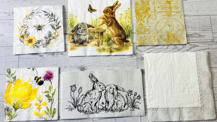 Bees and Bunnies Napkin Bundle