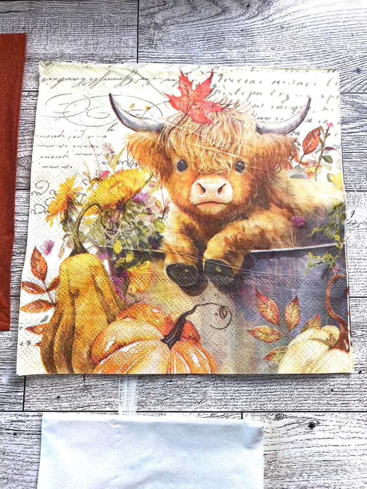 Highland Cow Fall Napkin Bundle