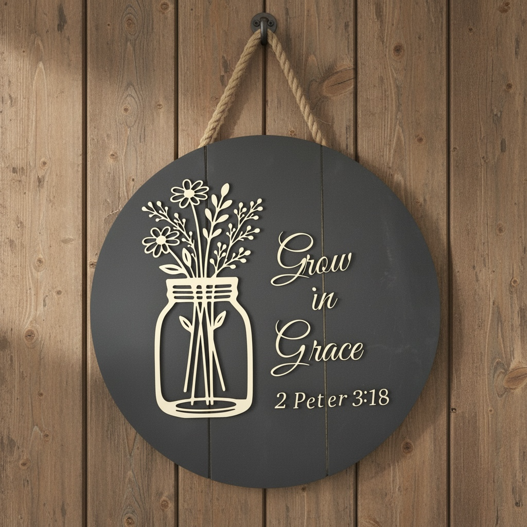 Grow in Grace Mason Jar