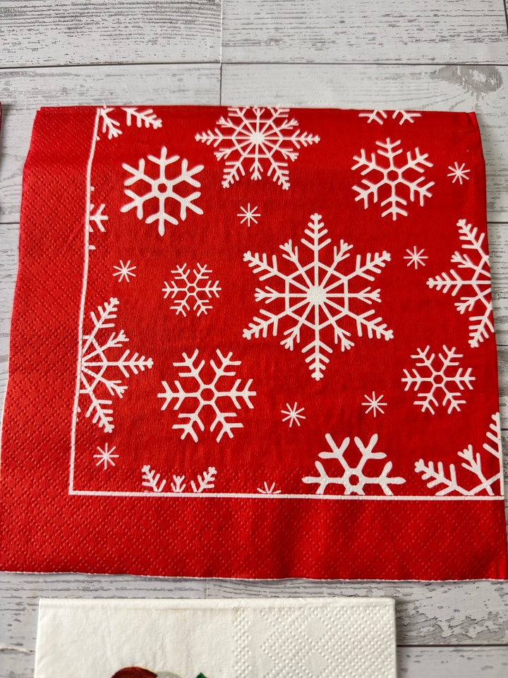 Santa snowflake napkin bundle