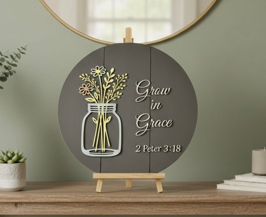 Grow in Grace Mason Jar