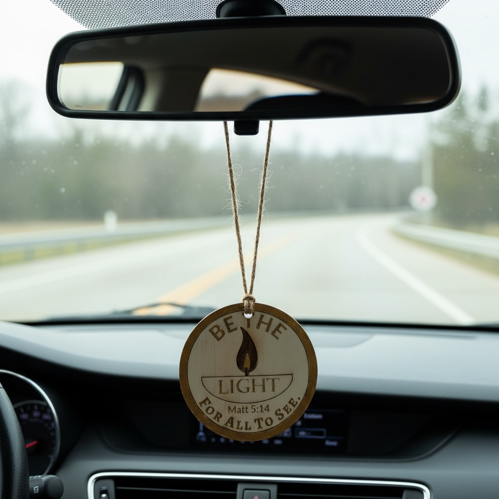 Be The Light car coaster or car charm