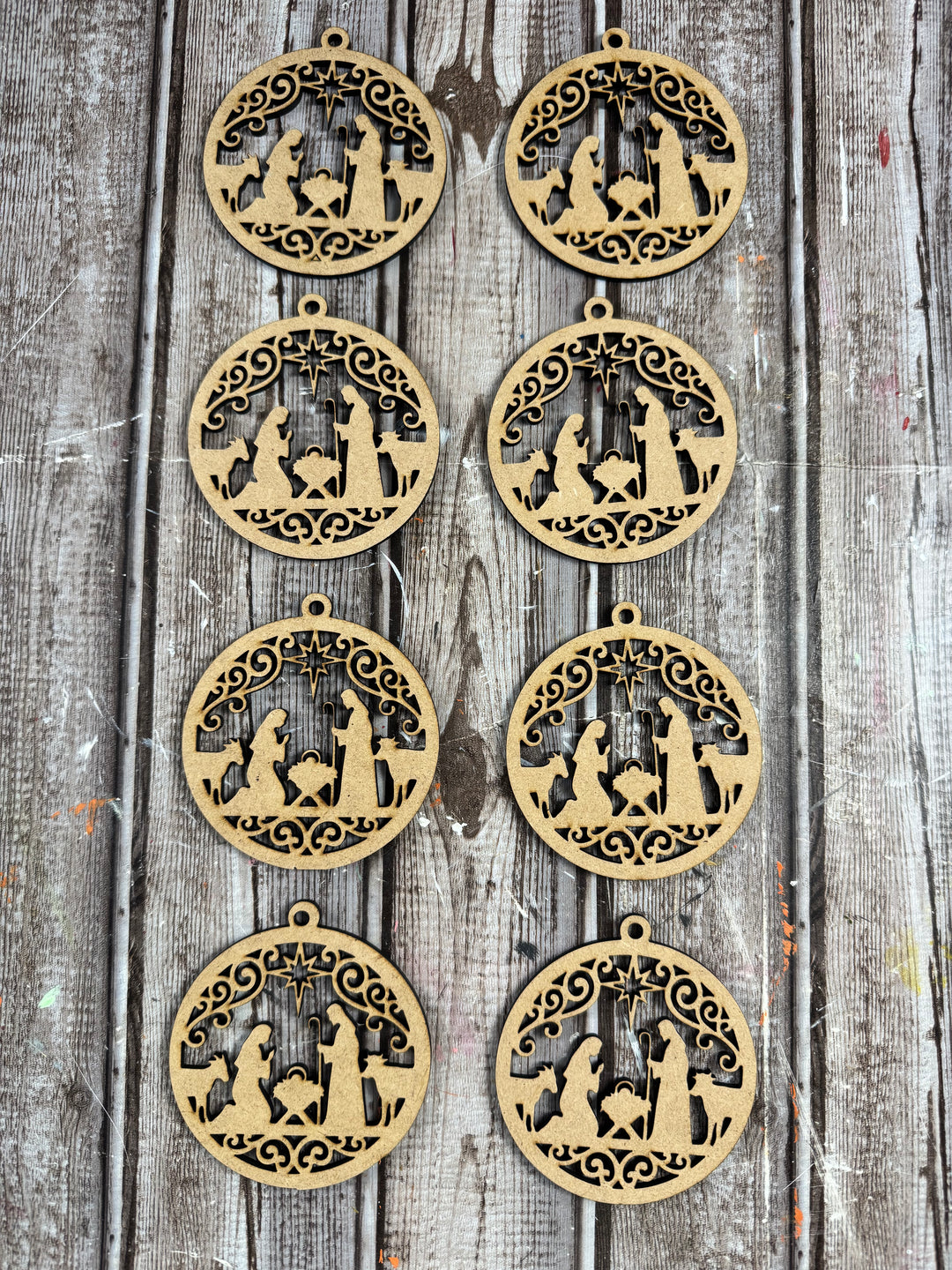 Nativity ornaments Set of 8